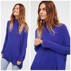 We the Free Terry Tee turtleneck medium ocean